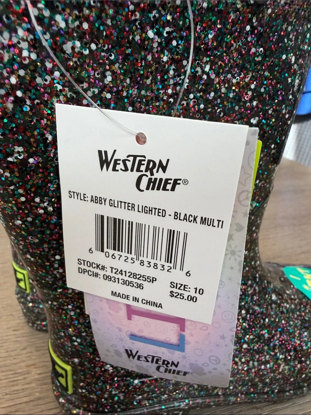 Glitter Light-Up Kids Rain Boots girls